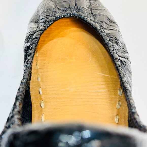 Tieks By Gavrieli Obsidian Black Patent Ballet Flats Women's Size 7 - Picture 10 of 12